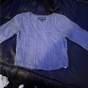 Free People Blue Long Sleeve Top